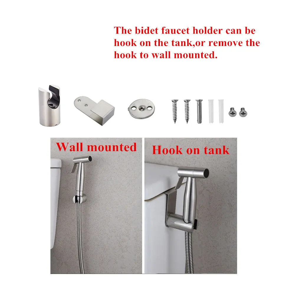 Handheld Bidet Sprayer Set Durable Shattaf Tool Bidet Sprayer Personal Hygiene Portable Abs Plastic Bathroom Shower