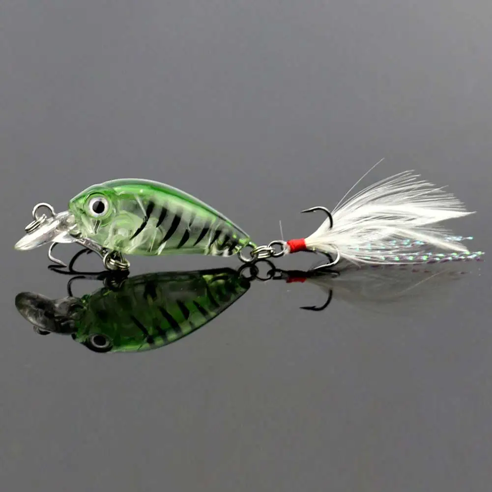 Topwater жесткий Кормление Открытый перо Крючки Пластиковые пруд реалистичные