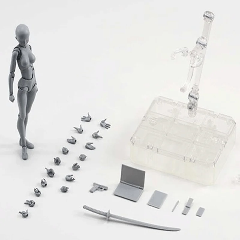 Корпус в коробке KUN/BODY CHAN BODY-chan body-kun серый/оранжевый/черный цвет Ver. ПВХ фигурка Коллекционная модель игрушки
