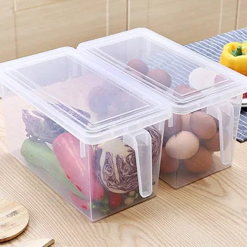 

2 Pack Kitchen Fridge Freezer Storage Reusable Containers with Sturdy Handle to Keep Fresh for Meat Fruits