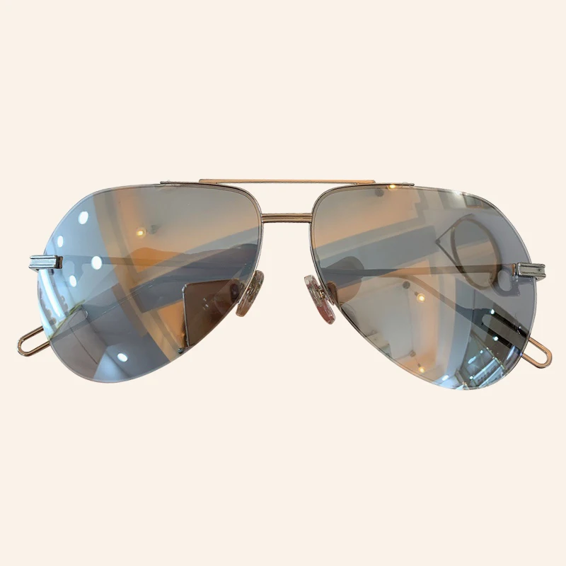 Модные брендовые солнцезащитные очки для женщин, роскошные классические солнцезащитные очки с металлической оправой, UV400 gafas de sol hombre - Цвет линз: No.3 sunglasses