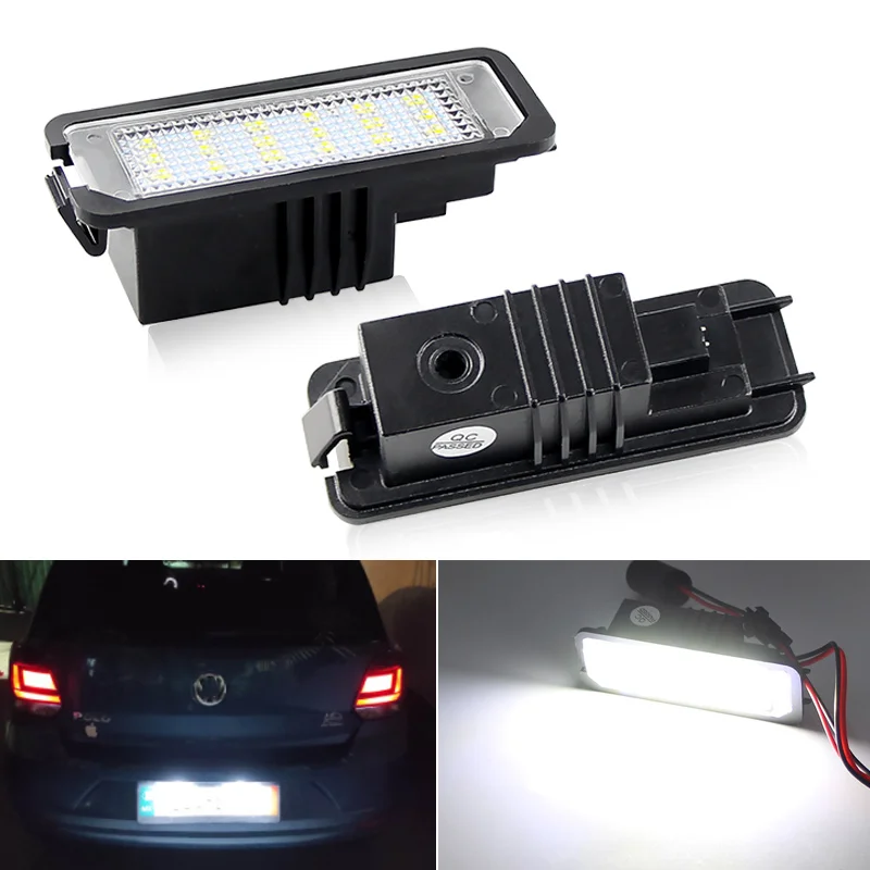 2x подсветильник ка номерного знака 18SMD LED 12 В 6500k белый для VW Golf MK4 MK5 MK6 Passat Polo CC Eos