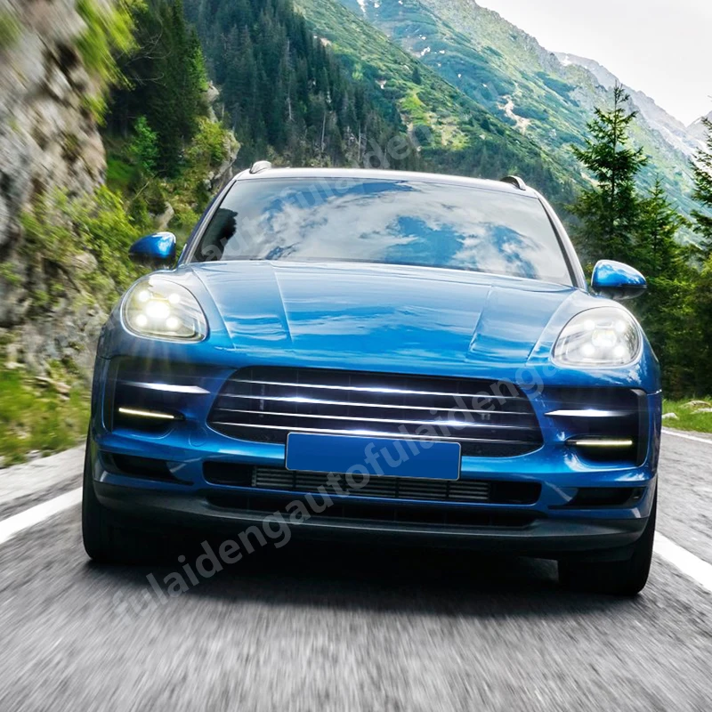 6 шт. для Porsche Macan из нержавеющей стали Передняя решетка гриль декоративная отделка автомобильные аксессуары