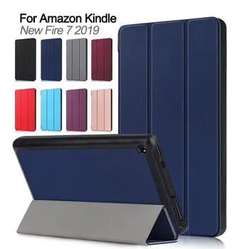 

New Kindle HD7 7" Case For Amazon Kindle Fire 7 2019 Magnetic Slim PU Leather Stand Cover Tablet Cases Shockproof