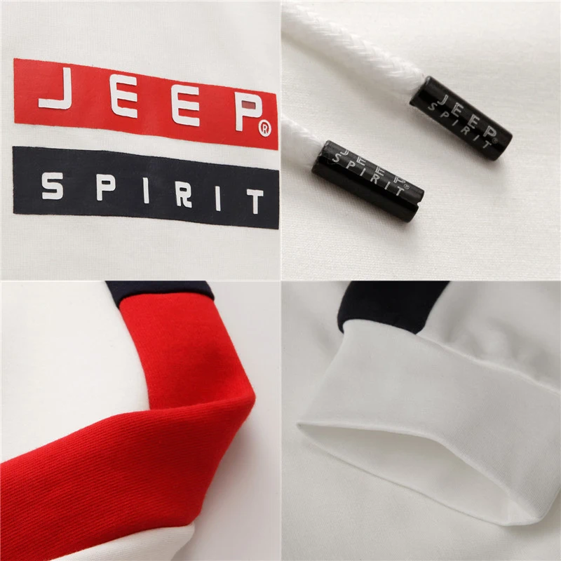 JEEP SPIRIT новая брендовая демисезонная Мужская толстовка модная Повседневная Лоскутная мужская толстовка с капюшоном осенние мужские толстовки с длинными рукавами