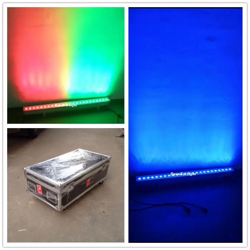 (8 шт. + flycase) led lyre rgb 24x3 Вт 3в1 dmx 512 настенная шайба светодиодная ip65 линейная лампа |
