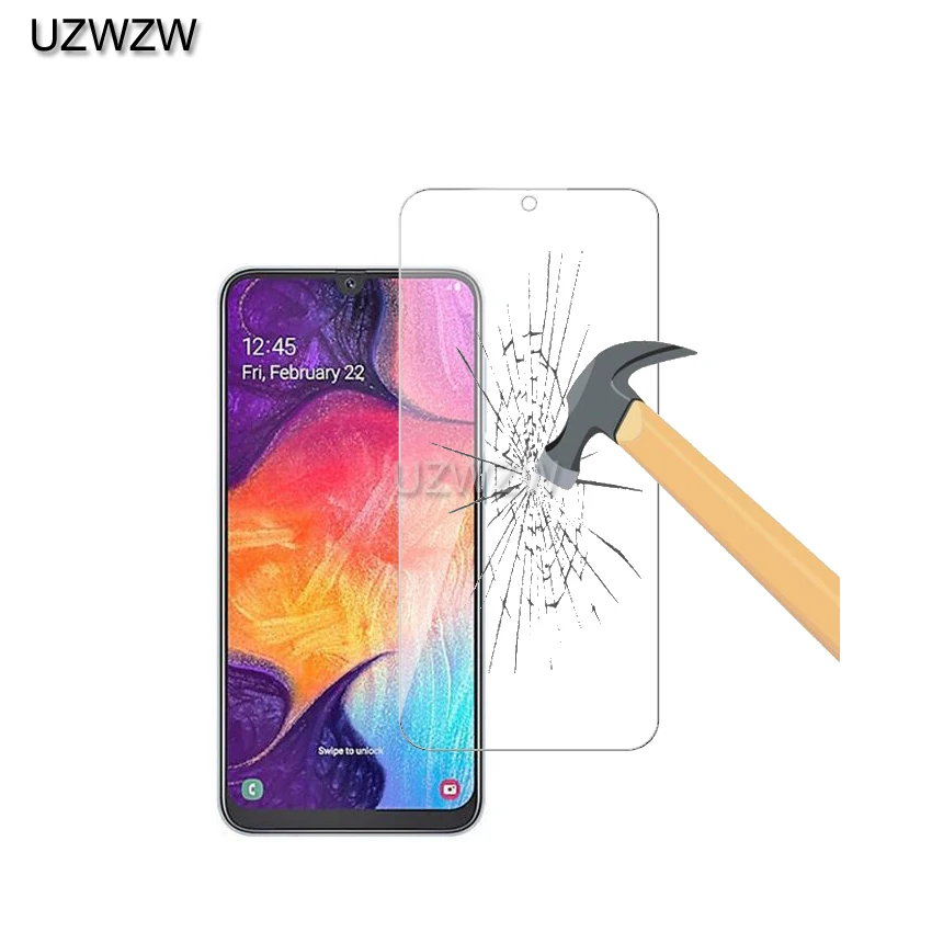 

2pcs For Samsung Galaxy A50 0.26mm 2.5D Premium Tempered Glass Screen Protector Protective Glass For Samsung Galaxy A50
