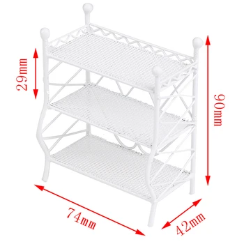 

1Pc New 1/12 Dollhouse Mini Flower Stand Snack Rack Bookshelf Doll House Decoration