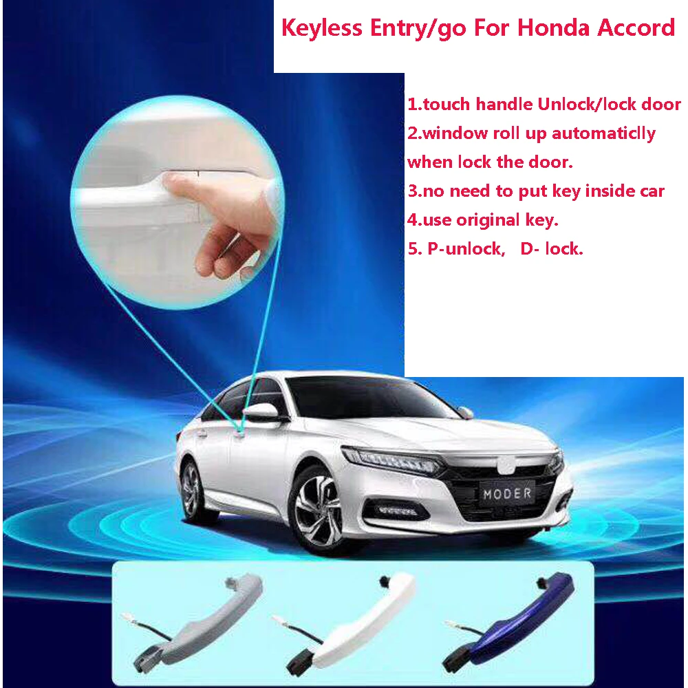 For Honda Accord Add Keyless Entry Keyless Go System Use Original Remote Key With 1 Car Handle Easy Install Generation 10 9 8 Keyless Start System Aliexpress