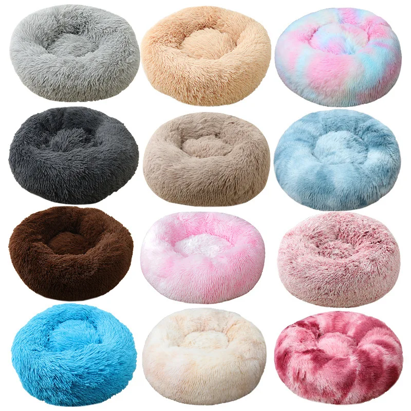 Dog Bed Pet Kennel Round Long Plush Super Soft Sleeping Bed Lounger Cat House Winter Warm Sofa Basket For Small Medium Large Dog Dog Bed Pet Kennel Round Long Plush Super Soft Sleeping Bed Lounger Cat House Winter Warm Sofa Basket For Small Medium Large Dog