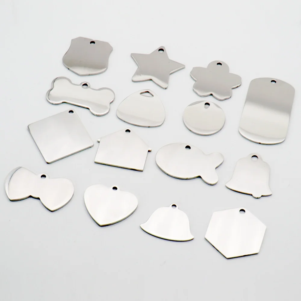 맞춤형 강아지 목걸이 태그, 실버 각인, 스테인레스 스틸, 애완 동물 ID, 고양이 태그 이름, 개 본 스타, 도매, 20 개 