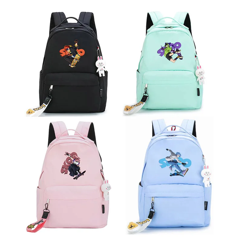 Рюкзак для мальчиков и девочек с героями аниме школьный ранец SK8 мультяшным