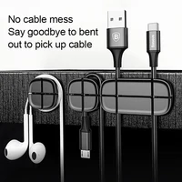 Baseus kabel magnetyczny Organizer USB oplot na kable zarządzanie klipy pulpitu przewód zasilający Protector kable uchwyt do myszy słuchawki 4