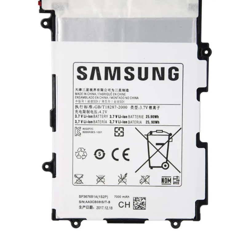 Оригинальная батарея samsung SP3676B1A 7000 мА-ч для samsung Galaxy Tab 10,1 N8020 GTN8013 P7510 P7500 P5110 P5100 N8000 N8010 P5113