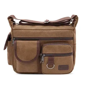 

Dual-use women & men bag solid crossbody bags canvas 2020 new arrival fashion shoulder bags large capacity male messenger bag