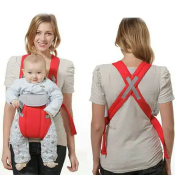 

Newborn Baby Carrier Sling Wrap Backpack Front Back Chest Ergonomic 4 Position Sling Pouch Kangaroo Adjustable Safety Carrier
