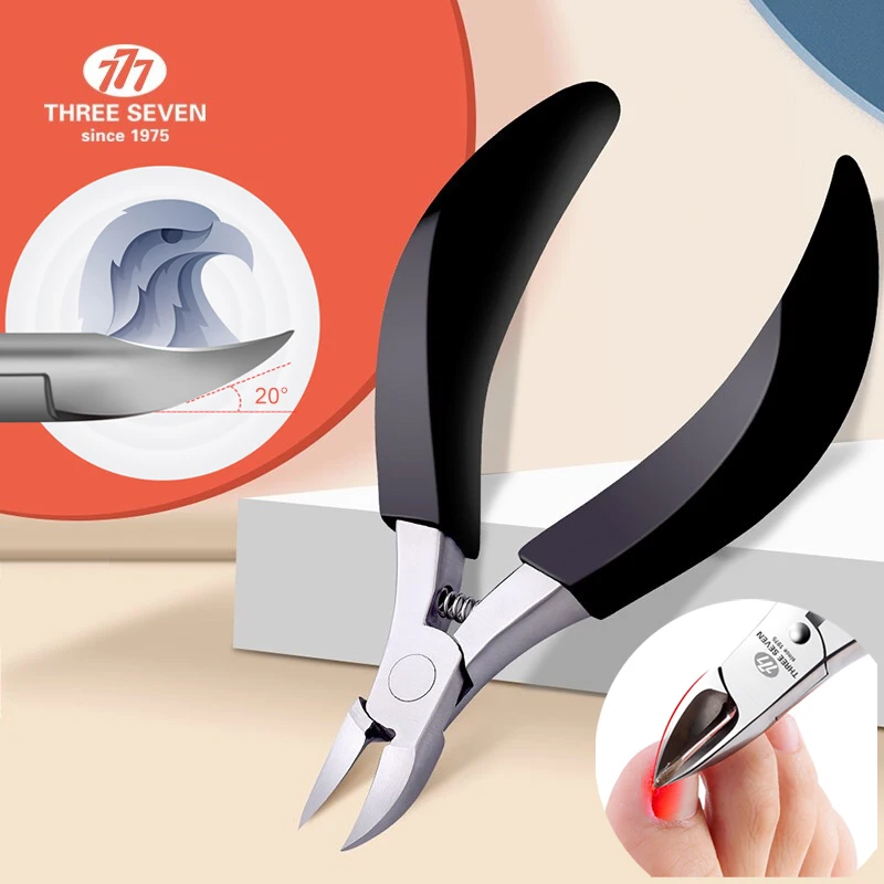 

THREE SEVEN/777 Pedicure Care Cuticle Scissors/Pliers/ Pushers Nail Clippers Trimmers Stainless Steel Professional Nail Art Tool