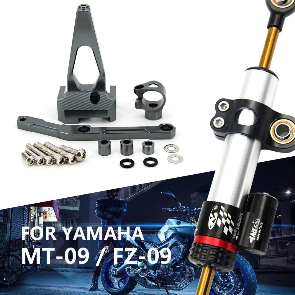 Suporte amortecedor de motocicleta mt09 cnc, suporte amortecedor para estabilização de direção para yamaha MT-09 mt09 fz09 MT-09 FZ-09 2013-2015 2016 2018 2019
