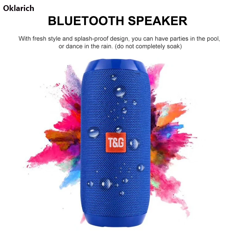 TG117 Bluetooth Portable Speaker Waterproof Outdoor Wireless Column Loudspeaker Box Support TFCard FM Radio Aux Input for iPhone
TG117 Bluetooth Portable Speaker Waterproof Outdoor Wireless Column Loudspeaker Box Support TFCard FM Radio Aux Input for iPhone