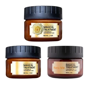 

New Deep Repair Hair Mask Nutrition Soft And Smooth Conditioner No Steaming Repair Hair Hot Dye Rehydration Baking Cream 60ml