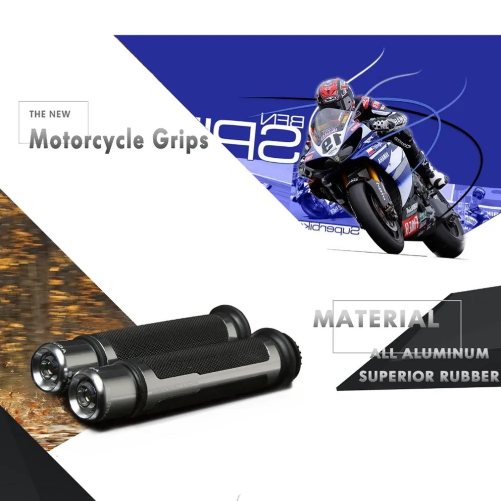 7/8'' 22mm Motorcycle Throttle CNC Aluminum Alloy Rotatable Handlebar Hand Grips