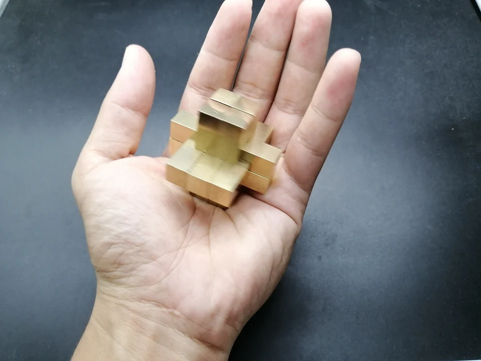 9 столпов перекрестная структура 3D игра-головоломка игрушка Китайский Конг Мин замок коллекционирование, хобби медная металлическая модель