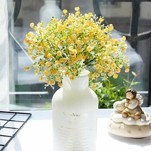 Гипсофилы пластиковые цветы искусственные 12 шт. DIY Свадебный Цветочный букет свадебная композиция домашний обеденный стол Декор детское дыхание