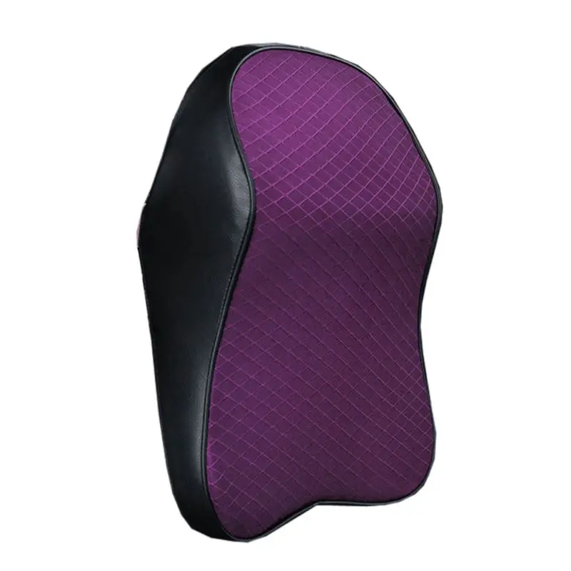 Автомобильная подушка для шеи 3D пены памяти авто подголовник Регулируемый дышащий Дорожная подкладка Поддержка Держатель сиденья G6KC - Цвет: BKPL
