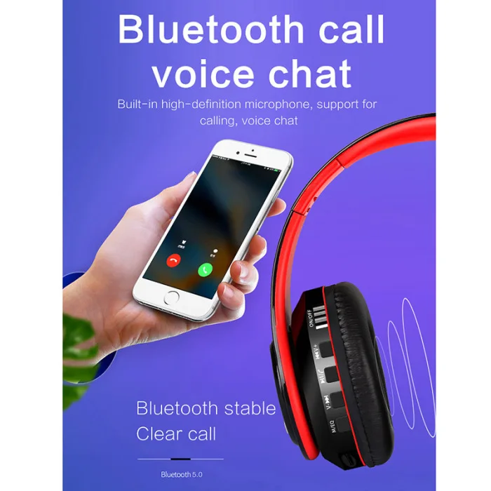 1pc Bluetooth Headset Foldable Stereo High Battery Capacity Wireless Headphone for Computer MP3 JHP-Best