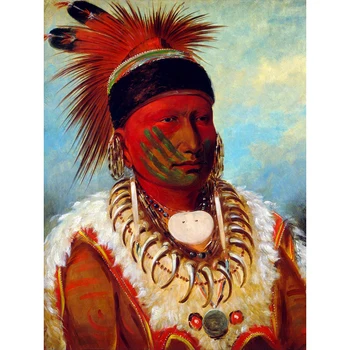 

5D DIY Diamond embroidery Indian chief full square Diamond Painting Cross Stitch kits Needlework mosaic hobby family Handmade