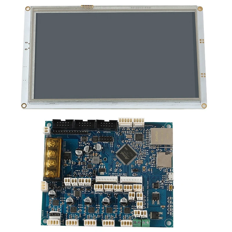 Для с настраиваемым потоком воздуха, клон kayfun Duet 2 Ethernet современным 32-битным электроники материнская плата с 7 дюймов PanelDue 5I интегрированный Цвет Пресс Экран Управление