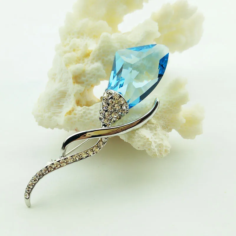 MS betti уникальные swarovski c кристаллами, в форме цветка брошь для модных женщин хиджаб шпильки для муслина