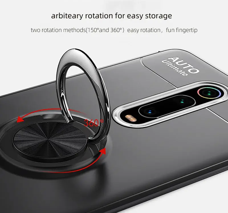 Для Redmi K20 Pro металлический Невидимый кольцевой кронштейн ТПУ чехол для Redmi 6 Pro 6 A Магнитный поглощающий анти-осенний чехол