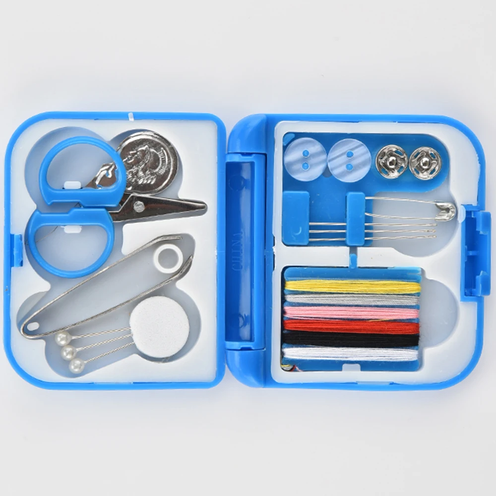 10Pcs Travel home sewing kit case needle thread tape scissor set handcrafN rIK0 
