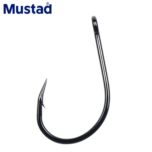 5packs/lot Mustad 10104 Hooks With Eyes High Carbon Steel Pesca Fishhooks  Barbed Single Circle 1#-10# Jig Head Lure Hooks Peche - AliExpress