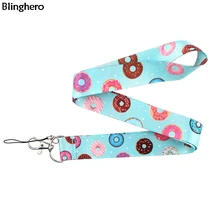 Blinghero пончик шнурок для ключей Снэк печати держатель телефона шеи ремни с мобильного телефона инновационный висячая веревка подарок для ребенка BH0294