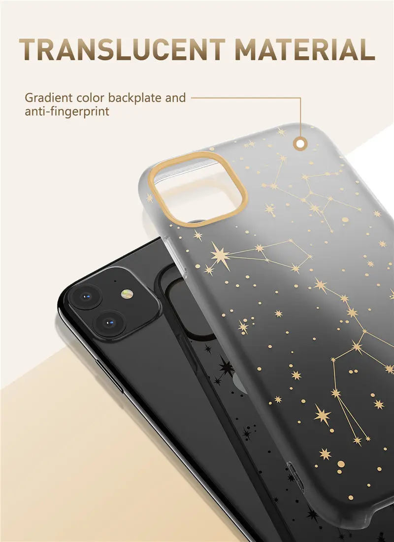Чехол для iPhone 11 6,1 дюйма( выпуск) i-Blason OMG Series черный/звезда тонкий жидкий мягкий резиновый защитный силиконовый чехол