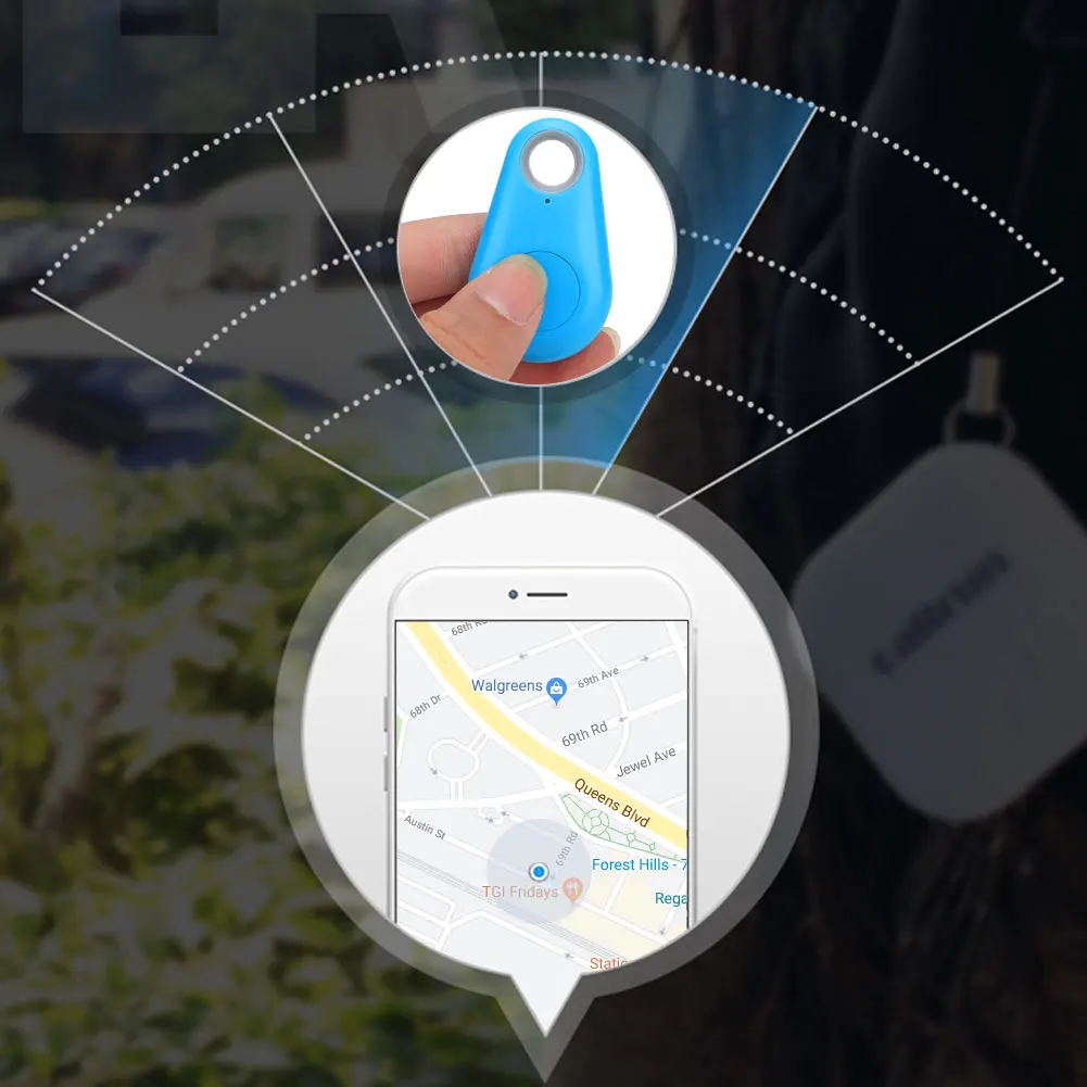 Домашние животные Смарт мини gps трекер анти-потеря Водонепроницаемый Bluetooth Tracer для домашних собак кошки ключи кошелек сумка дети трекеры Finder оборудование