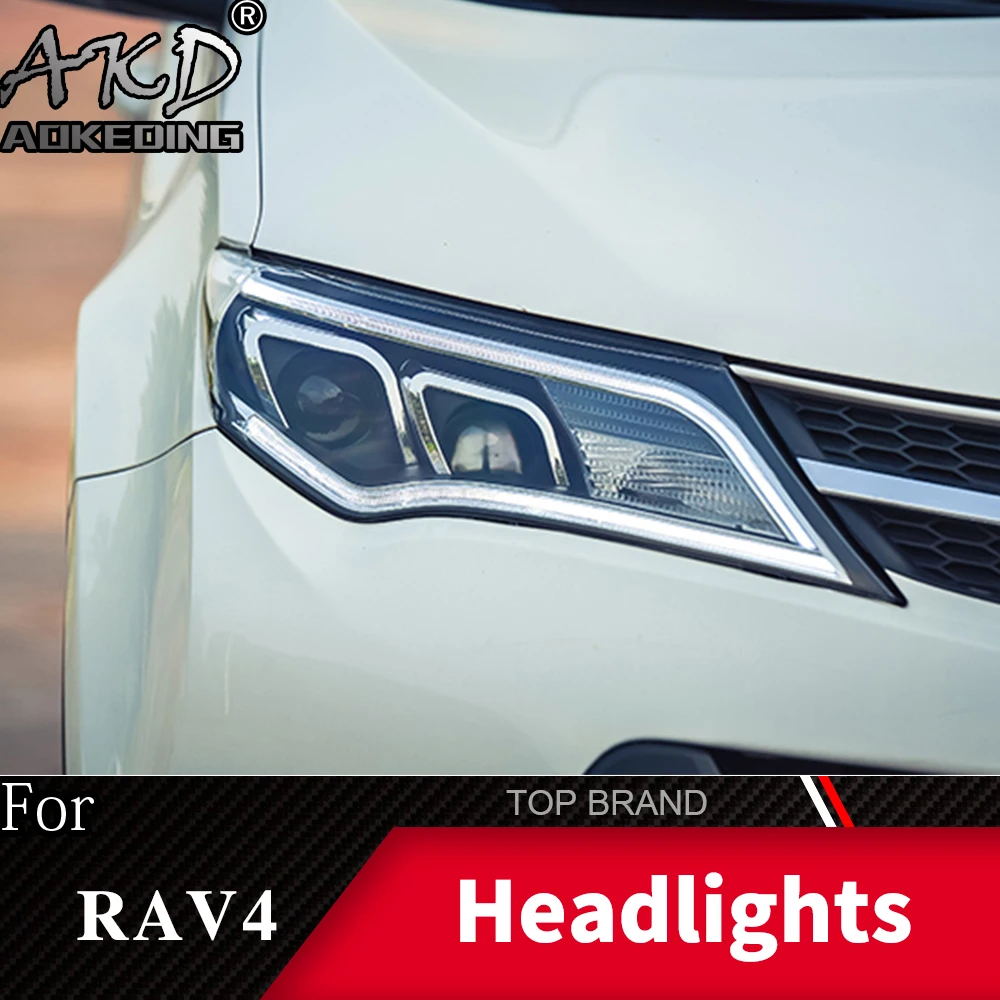 Головной фонарь для автомобиля Toyota RAV4- фары Противотуманные фары Дневные ходовые огни DRL H7 светодиодный Биксеноновая лампа автомобильные аксессуары