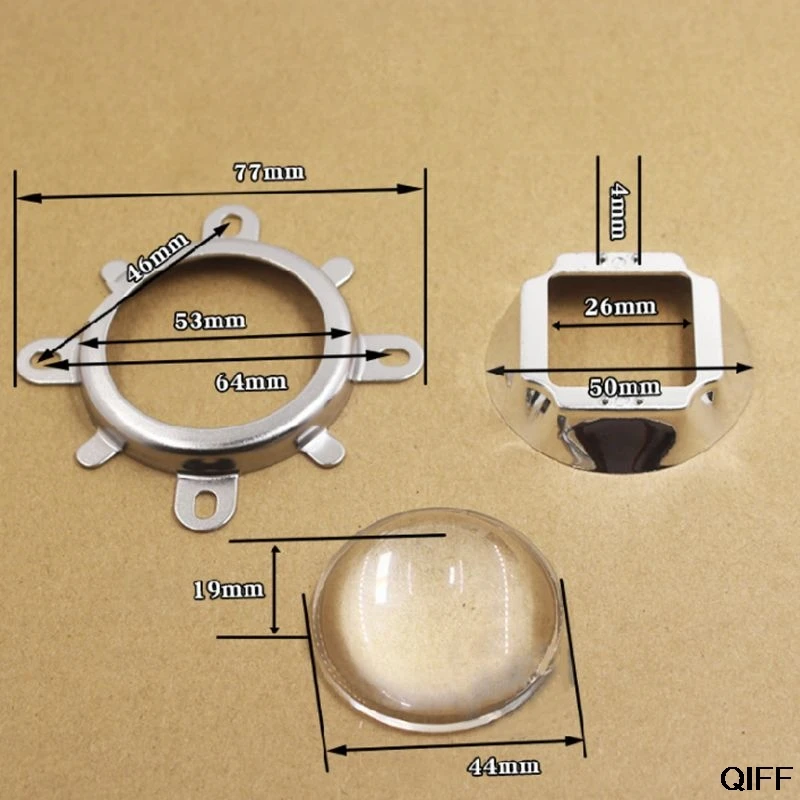 Drop Ship&Wholesale High Power Lamp Bead Optical Glass Lens 44mm LED Lamp Bead Concentrating Plano-convex Lens Aug. 12