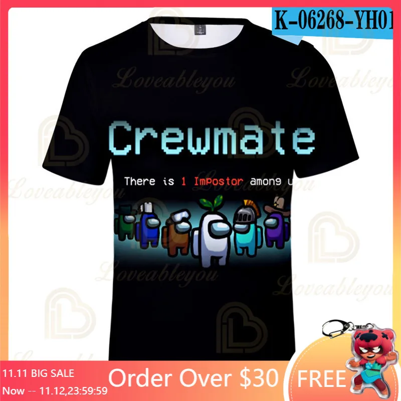

Among Us 3 To 14 Years Kids T-Shirts Killing Game 3D Printed T Shirt Men and Women Impostor Cartoon Shirt Tops Teen Clothes