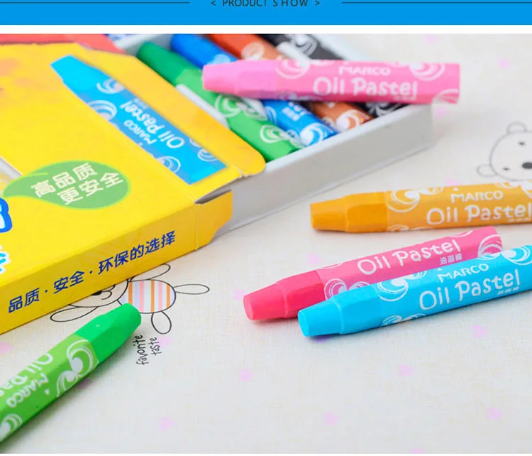 MARCO Marco Children Painted Crayon Not Easy to Break 24 Color Crayon Set 1100