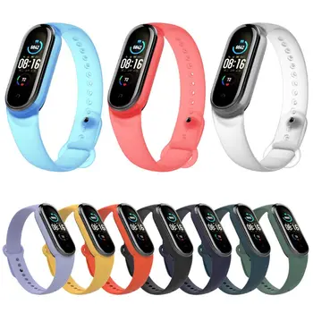 

2020 New Durable Colorful TPU Bracelet For Xiao mi Band 5 Sport Strap Watch Silicone Wrist Smart Accessories High Quality