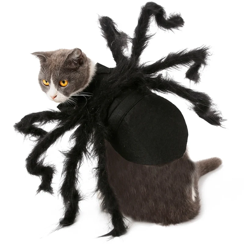 Забавный костюм паука кошки, одежда для кошки, имитирующий костюм, одежда для Хэллоуина, наряды для домашних животных, костюм для вечеринки
