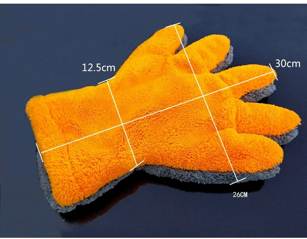 Car Wash Gloves Fine Plush Waterproof Coral Velvet Gloves Car Wash Thick Wipe Cloth Multi-function Tool Neswest car cleaning gloves microfiber cleaning gloves microfiber washing gloves microfiber gloves
