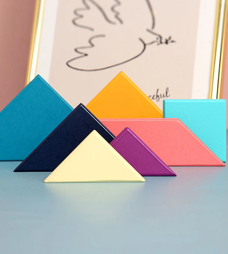 Пазлы для детей, детские деревянные головоломки Tangram, деревянные Обучающие игрушки Монтессори, обучающие игрушки для детей