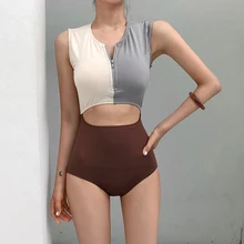 Женский купальник, женский купальник,, монокини, открытая передняя молния, купальник, высокая талия, боди, купальник, женский купальник