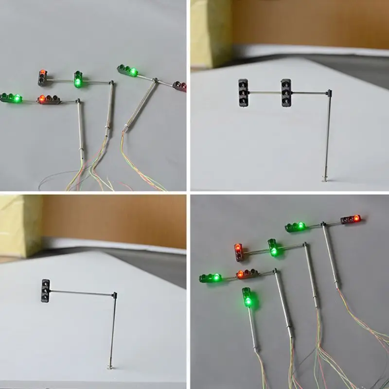 1/100 Scale LED Light City Traffic Light Model Building Sand Table Model Materials Miniature Child Educational Toys 4