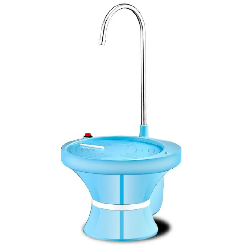 Rechargeable Smart tray bottled water pump pure water mineral water absorber Electric pressure pump automatic water dispenser - Цвет: Синий