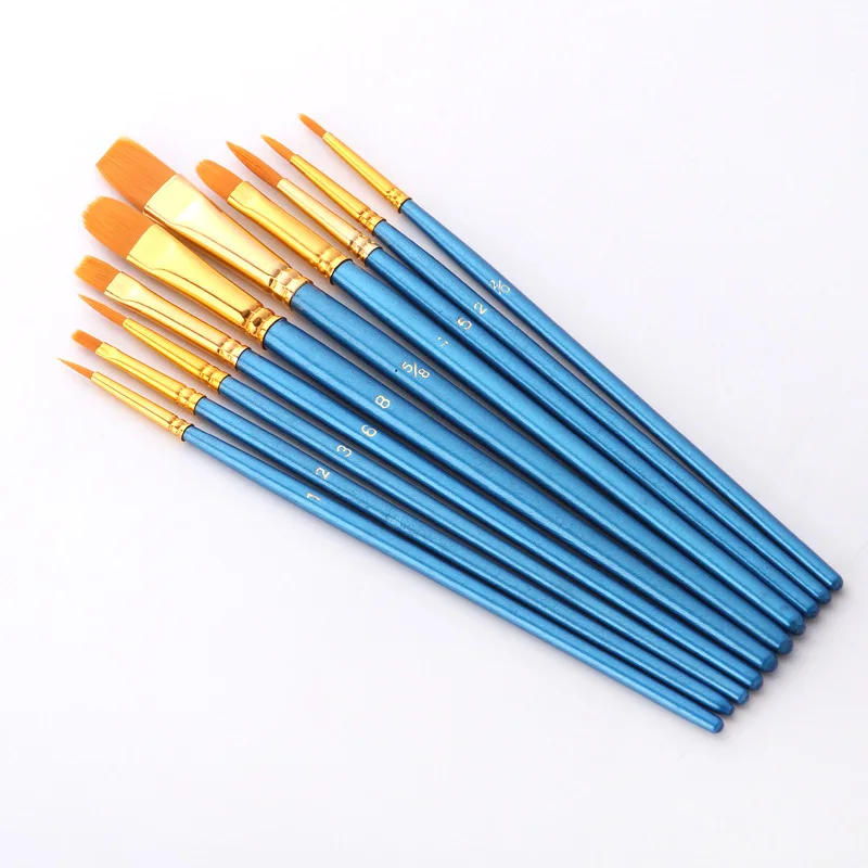 10Pcs/Set Nylon Hair Painting Brushes